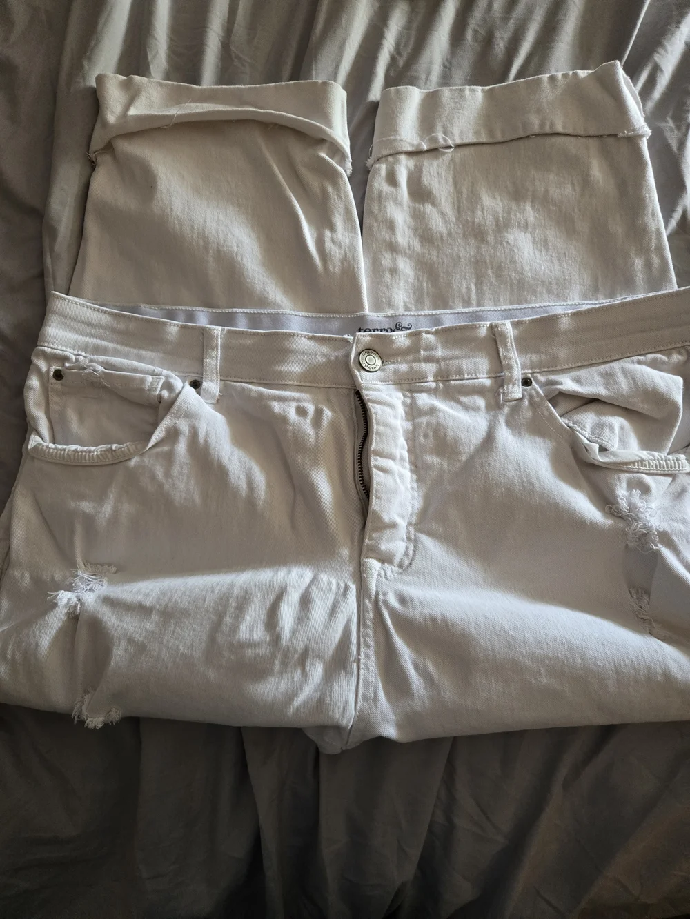 Terra & Sky White Capri Pants 20w - Picture 1 of 5